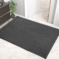 HIYARD Sturdy Front Door Mat, Absorbent Muddy Dirt Resist Welcome Door Mats Outdoor Indoor, Stain and Fade Resistant, Non-Slip Backing Entry Mat Low Profile Doormat for Entryway, 60×36, Grey