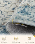 4'x5' Area Rugs Washable Non-Slip – Light Blue