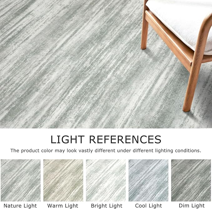 KOZYFLY Modern Abstract Runner Rugs 2x6 Grey Green Machine Washable Area Rug for Bedroom Non-Slip Living Room Rug, Faux Wool Soft Low Pile Office Carpet for Dining Room, Bedroom, Kitchen Bathroom