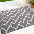 OLANLY Front Door Mat, Non-Slip Rubber Backing, Dirt Resistant and Absorbent, Washable, Easy to Clean Low-Profile Indoor Doormat for Back Door, Entryway, Inside Entrance, 36x24, Grey