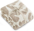 Bedsure Leopard Throw Blanket for Couch, Cheetah Print Knit Fall Gifts Blanket - Super Soft, Cozy & Warm, GentleSoft, Breathable & Lightweight for Bedding Sofa, Khaki, 50x60 Inches