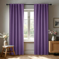 Deconovo Blackout Curtains, Thermal Insulated, W42 x L72 2 Panels, Back Tab, Machine Washable, Room-Darkening Drapes for Bedroom/Living Room Purple Grape
