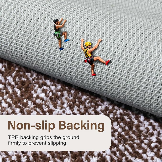 60x24 Long Bathroom Rugs Washable Non Slip, Brown Bath Mat for Bathroom Floor Tub, Soft Absorbent Quick Dry Mats for Shower,Bathtub,Home Decor