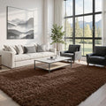 8x10 Area Rugs for Living Room Rug: Soft Fluffy Shag Brown Rugs for Bedroom, Non-Slip Large Fuzzy Plush Rug Indoor Floor Carpet for Nursery Kids Boys Girls Room, Dorms, Playroom, Modern Home Decor
