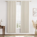 Guken 100% Blackout Linen Curtains 78 Inch Length 2 Panels Set for Living Room Bedroom Back Tab Thermal Insulated Black Out Drapes Room Darkening Farmhosue Window Curtains 78 Inches Long