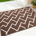 OLANLY Front Door Mat, Non-Slip Rubber Backing, Dirt Resistant and Absorbent, Washable, Easy to Clean Low-Profile Indoor Doormat for Back Door, Entryway, Inside Entrance, 32x20, Coffee