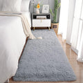 Chicrug Soft Runner Rugs for Bedroom Living Room Plush Fluffy Rug 3x8 Feet, Shag Furry Area Rug Carpet Non Shedding for Nursery Children Kids Girls Room Home Decorative, Grey