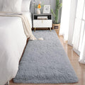 Chicrug Soft 2x10 Runner Rug for Bedroom Living Room Plush Fluffy Rug, Shag Furry Hallway Runner Carpet Rug Non Shedding for Nursery Children Kids Girls Room Home Decorative, Grey
