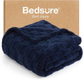 Bedsure GentleSoft Navy Throw Blanket for Couch - Super Soft Cozy Blankets Gifts for Kids Girls, Cute Small Fleece Throws for Bedroom Home Decor, 50x70 Inches