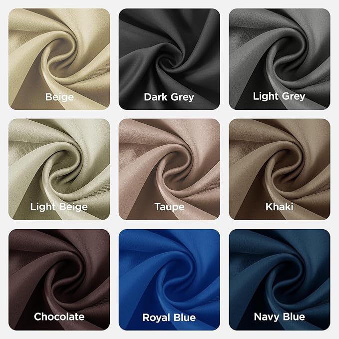 Joydeco Blackout Curtains 120 Inch Length 2 Panels Set, Thermal Insulated Long Curtains& Drapes 2 Burg, Christmas Drapes for Living Room Bedroom Window