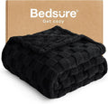 Bedsure GentleSoft Black Throw Blanket for Couch - Super Soft Cozy Blankets Gifts for Kids Girls, Cute Small Fleece Throws for Bedroom Home Decor, 50x70 Inches