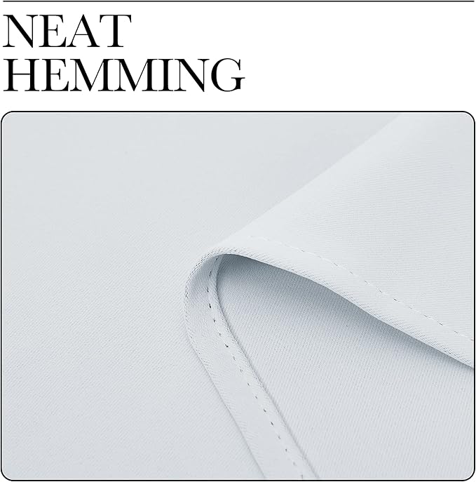 NICETOWN Room Darkening Draperies Curtain Panels 48 inches Long, Window Treatment Thermal Insulated Grommet Room Darkening Curtains/Drapes for Bedroom (Greyish White, 2 Panels, 34 inch Wide)