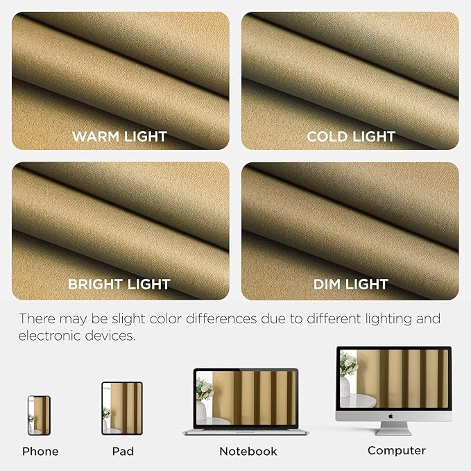 Joydeco Blackout Door Curtain for Doorway Privacy 78 Inches Long, Grommet Closet Curtain for Open Closet, Room Divider for Bedroom Living Room (Beige, 40Wx78L, 1 Panel)