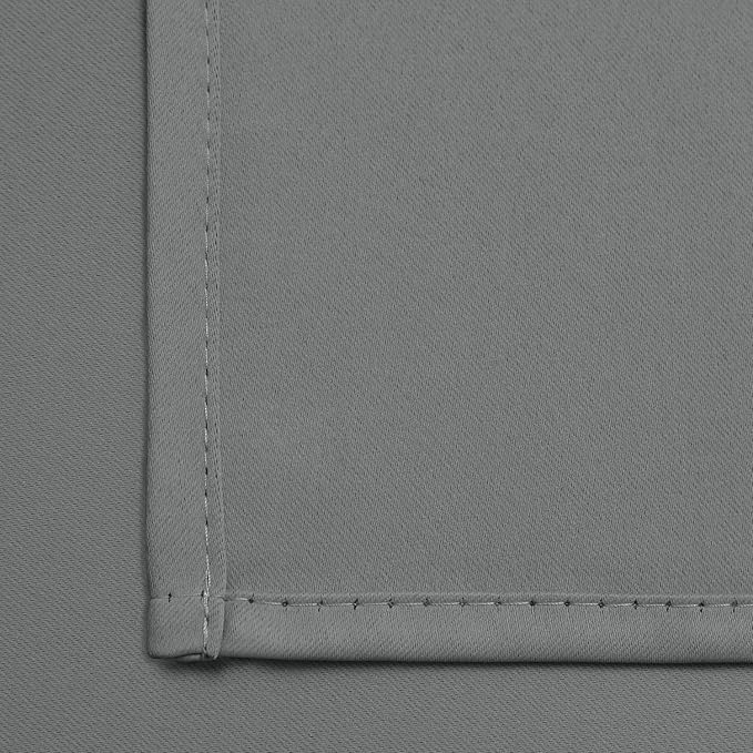Yakamok Grommet Room Darkening Thermal Insulated Blackout Curtains Window Panels for Bedroom Width 52 Inch by Length 54 Inch Grey Two Curtain Panels