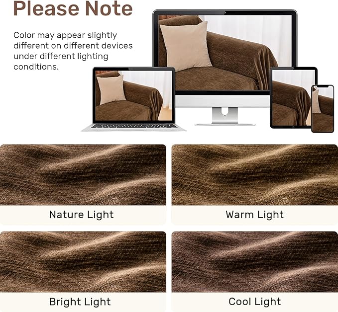 Sectional Couch Covers, 2 Pieces Washable L Shaped Couch Covers Sofa Blanket for Dogs Pet Friendly Sectional Sofa Slipcovers Furniture Covers,71"x118"+91"x134",(XXX-Large,Coffee)