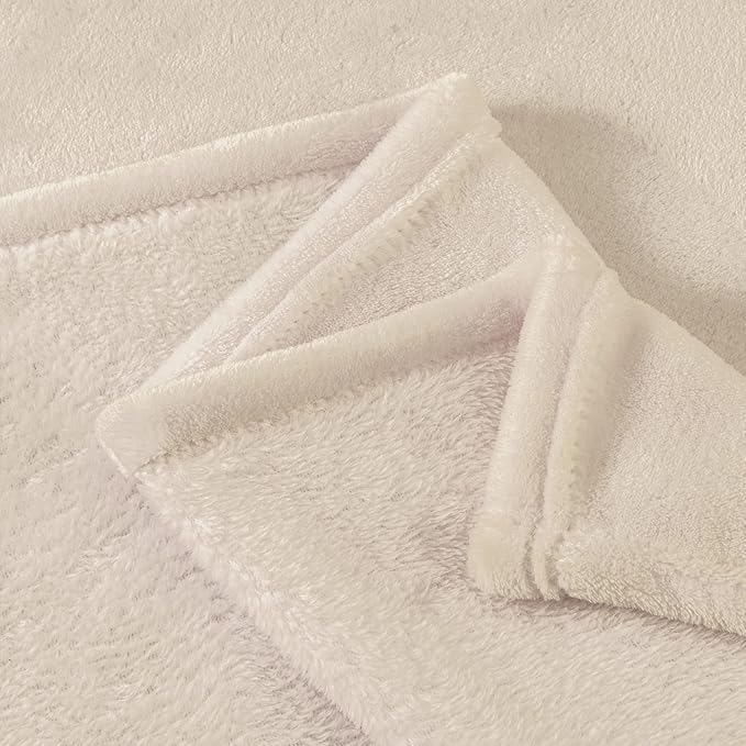 BEDELITE Fleece Blanket Twin Size Beige Throw Blankets for Couch & Bed, Luxury Plush Cozy Fuzzy Blanket 60x80 inches, Super Soft Warm Lightweight Throw Blanket for Travel Camping