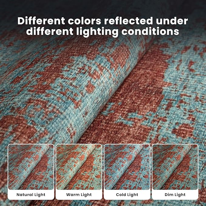 Washable Rugs 8x10 Area Rugs for Living Room-Modern Abstract Rugs for Bedroom,Dining Room,Ultra Soft Low Pile Large Carpet with Non Slip Rubber Backing,Neutral Accent Rug for Nursery Home Office