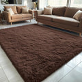 OLANLY 5x7 Machine Washable Large Area Rugs for Living Room, Bedroom, Soft Fluffy Shaggy Bedside Rug, Indoor Floor Carpet for Kids Girls and Boys, Dorms, Nursery, Home Decor Aesthetic, Coffee