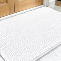 OLANLY Dog Door Mat for Muddy Paws 30x20, Absorbs Moisture and Dirt, Absorbent Non-Slip Washable Doormat, Quick Dry Chenille Mud Mat for Dogs, Entry Indoor Entryway Carpet for Inside Floor, White