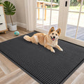 OLANLY Front Door Mat Indoor Outdoor Entrance, Waterproof Heavy Duty Doormat, Fade Resistant, Low Profile, Easy Clean Patio Porch Welcome Floor Mats for Entry, 47x30, Charcoal Grey
