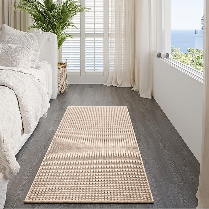YDKGL Boho 2x5 ft Hallway Runners Rug Woven Washable Long Kitchen Runner Mat Rugs Non Slip, Soft Entryway Laundry Hall Runner Floor Carpet for Indoor Backdoor Bedroom Kitchen Living Room, Brown