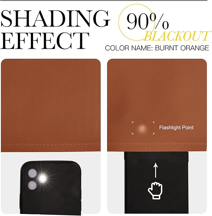 NICETOWN Burnt Orange Curtains 84 inches Long, Grommet Room Darkening Thermal Insulated Sound Dampening Window Treatments for Bedroom/Home Office, 2 Panels, W46 x L84