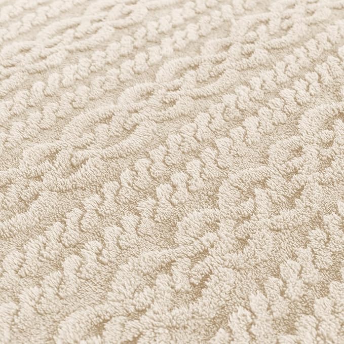 50x70 Inch Beige Throw Blanket - Soft & Fluffy Fleece, Cute & Aesthetic, Perfect for Sofa, Couch, Chair, Bed, Living Room & Bedroom, All-Season Use, Plush & Cozy Decorative Blanket
