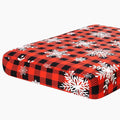hyha Printed Couch Cushion Covers, Floral Sofa Covers Washable for 3 Cushion Couch, Stretch Pattern Outdoor Cushion Covers for Patio Furniture with Elastic Bottom(Large, Checkered Snowflake)