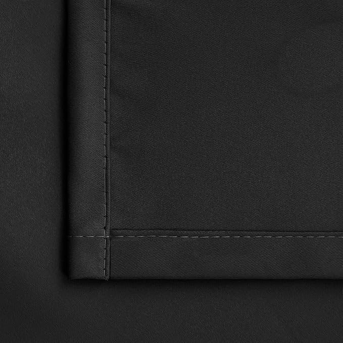 BGment Blackout Curtains for Living Room - Grommet Thermal Insulated Room Darkening Curtains for Bedroom, Set of 2 Panels (52 x 54 Inch, Black)