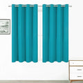 LEMOMO Turquoise Thermal Blackout Curtains/52 x 72 Inch/Set of 2 Panels Room Darkening Curtains for Bedroom