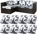 8Pcs Stretch Patio Cushion Covers,Outdoor Couch Covers Replacement,Outdoor Couch & Sofa Slipcovers,for Patio Furniture Cushion Covers,Washable Reusable urniture Protector(Black Camouflage,8PCS)