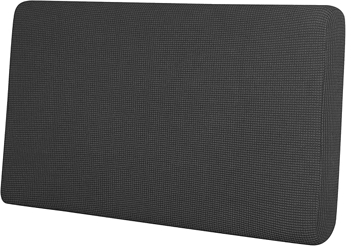 Easy-Going Stretch Loveseat Cushion Cover Sofa Cushion Furniture Protector Sofa Seat Sofa Slipcover Sofa Cover Soft Flexibility with Elastic Bottom(Loveseat Cushion, Dark Gray)
