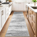 3x10 Washable Runner Rug for Family: Easy-to-Clean Runners for Hallway Entryway Bedroom - Stain and Water Resistant Rugs with Non-Slip Backing - Soft Low-Pile Carpet 10ft Grey