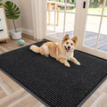 OLANLY Front Door Mat Indoor Outdoor Entrance, Waterproof Heavy Duty Doormat, Fade Resistant, Low Profile, Easy Clean Patio Porch Welcome Floor Mats for Entry, 47x34, Off-Black