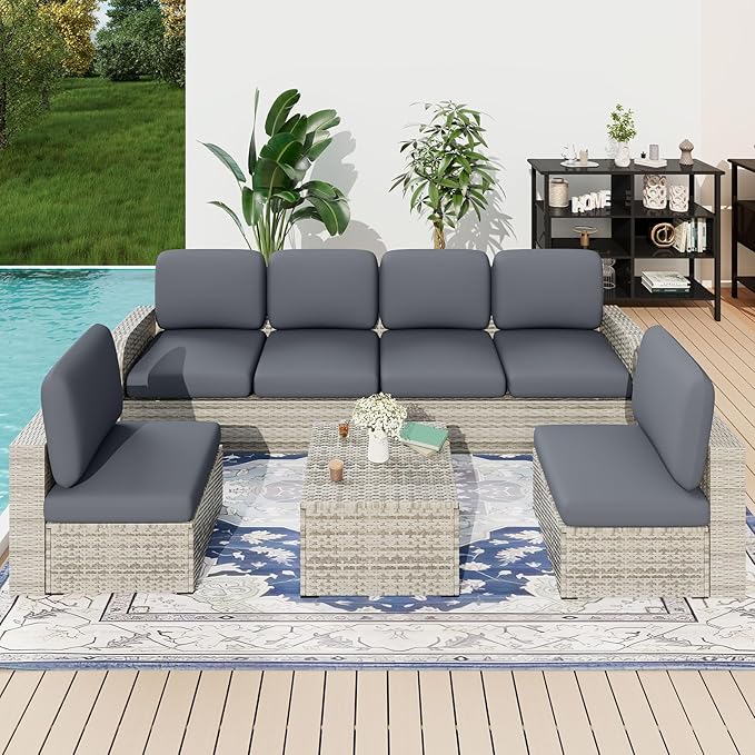 hyha Milk Silk Couch Cushion Covers for Sectional Sofa, Soft Sectional Sofa Couch Covers L Shape Washable, Outdoor Cushion Covers for Patio Furniture with Elastic Bottom(Chaise, Dark Gray)