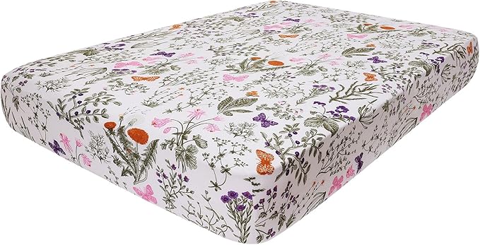 hyha Printed Couch Cushion Covers, Floral Sofa Covers Washable for 2 Cushion Couch, Stretch Pattern Outdoor Cushion Covers for Patio Furniture with Elastic Bottom(Medium, Sage Wild Green)