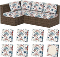 8Pcs Stretch Patio Cushion Covers, Outdoor Couch & Sofa Replacement Slipcovers for Patio Furniture Cushion Covers, Washable Reusable Furniture Protector