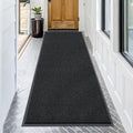 OLANLY Front Door Mat Indoor Outdoor Entrance, Waterproof Heavy Duty Doormat, Fade Resistant, Low Profile, Easy Clean Patio Porch Welcome Floor Mats for Entry, 71x34, Black
