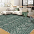 Nakagishi 8X10 Area Rugs Living Room: Washable Boho Large Neutral Modern Soft Farmhouse Green Rug Stain Resistant Indoor Floor Non-Slip Carpet for Women Home Enthusiasts Aged 25-45 - Bedroom Room