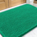 OLANLY Dog Door Mat for Muddy Paws 30x20, Absorbs Moisture and Dirt, Absorbent Non-Slip Washable Doormat, Quick Dry Chenille Mud Mat, Entry Indoor Entryway Carpet for Inside Floor, Emerald Green