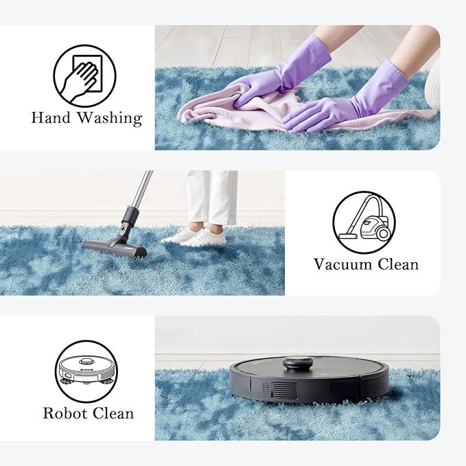 Small Rug Throw Rugs for Bedroom, Mini Area Rug, Fluffy Blue Carpet, Affordable Door Entryway Indoor Inside Front Entrance Dog 2x3 Mat, Home Decor Aesthetic(2 x 3, Dark Blue Tie-Dyed)