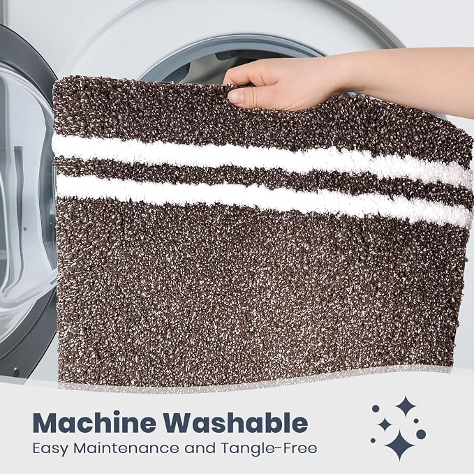 PURRUGS Bathroom Rug Non-Slip Machine Washable 20" x 30", Super Absorbent and - Image 6
