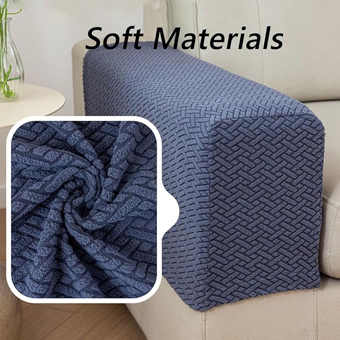 Soothing Home Sofa Covers, Sofa Hero Covers, Wear-Resistant Universal Couch Covers Washable Stretch Sectional Couch Cushion Covers (Light Green,Arm Rest Covers 2pcs)