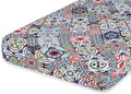 hyha Printed Couch Cushion Covers, Floral Sofa Covers Washable for 3 Cushion Couch, Stretch Pattern Outdoor Cushion Covers for Patio Furniture with Elastic Bottom(Large, Patchwork Moroccan)