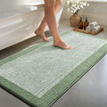 70x24 Long Bathroom Rugs Washable Non Slip, Green Bath Mat for Bathroom Floor Tub, Soft Absorbent Quick Dry Mats for Shower, Bathtub,Home Decor