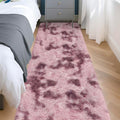2x8 Tie-Dyed Blush Machine Washable Runner Rugs for Hallway