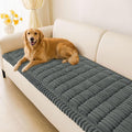 hyha Couch Covers for Dogs Washable, Non Slip Plush Dog Sofa Protectors, Fuzzy Pet Couch Covers for 3 Cushion Sofa Pet Friendly (Dark Grey, 27.6" x 47")