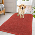 OLANLY Dog Door Mat for Muddy Paws 44x32, Absorbs Moisture and Dirt, Absorbent Non-Slip Washable Doormat, Quick Dry Chenille Mud Mat for Dogs, Entry Indoor Entryway Carpet for Inside Floor, Maple Red