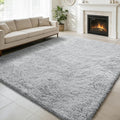 6x9 Fluffy Area Rug for Living Room,Shag Area Rugs for Bedroom,Grey Soft Fuzzy Rug Non-Shedding Indoor Plush Carpet for Kids Bedroom Nursery Dorm Home Decor
