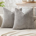 MIULEE Pack of 2 Couch Throw Pillow Covers 20x20 Inch Light Gray Modern Boho Accent Decorative Pillow Covers Soft Chenille Farmhouse Cushion Covers for Home Decor Bed Sofa Living Room